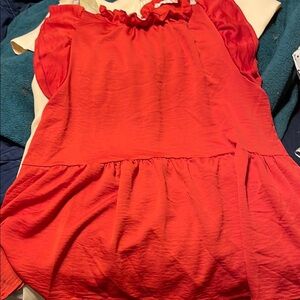 Elegant Red Women's Blouse